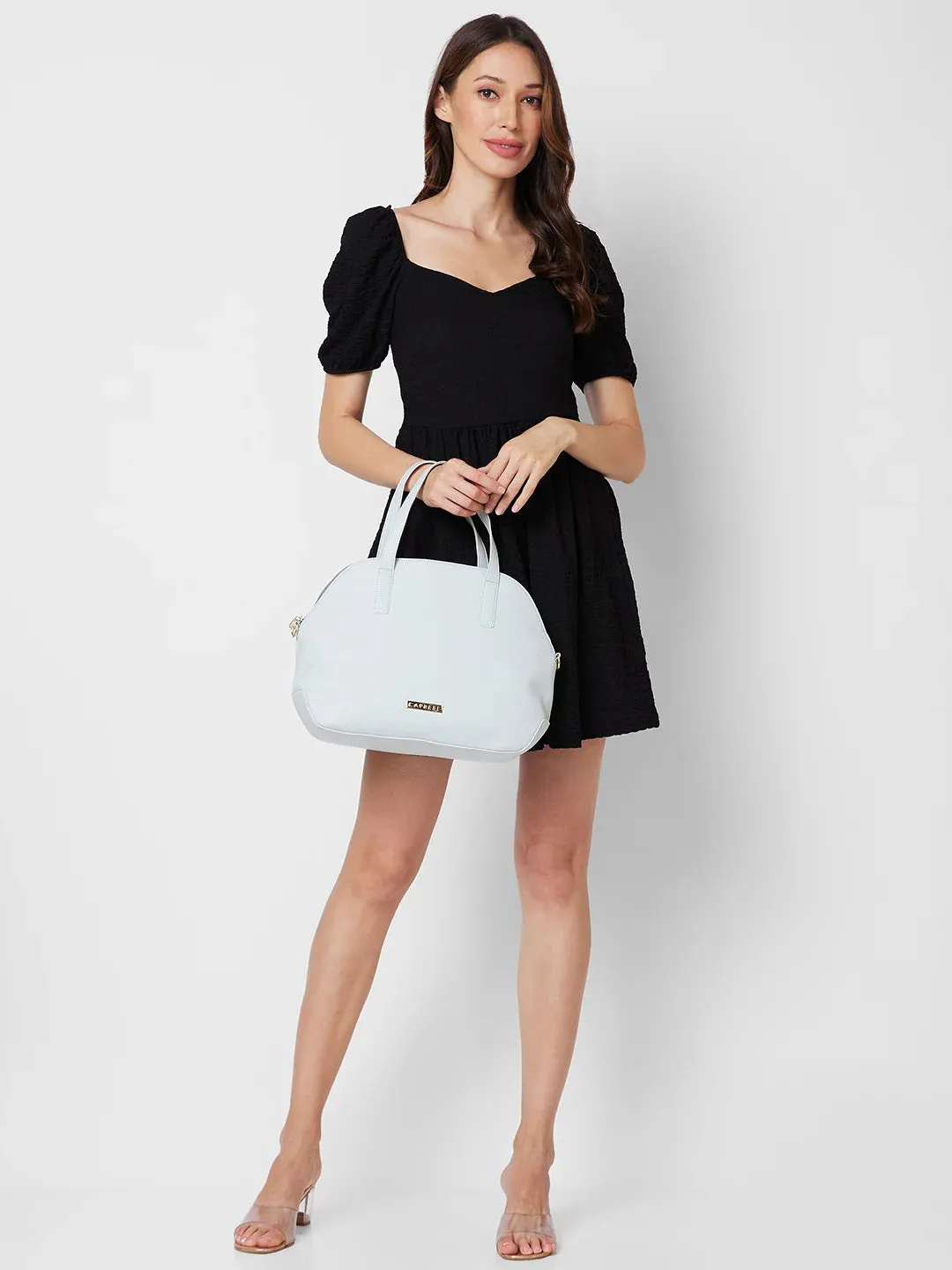Caprese Jensen Medium Satchel Solid Faux Leather For Women